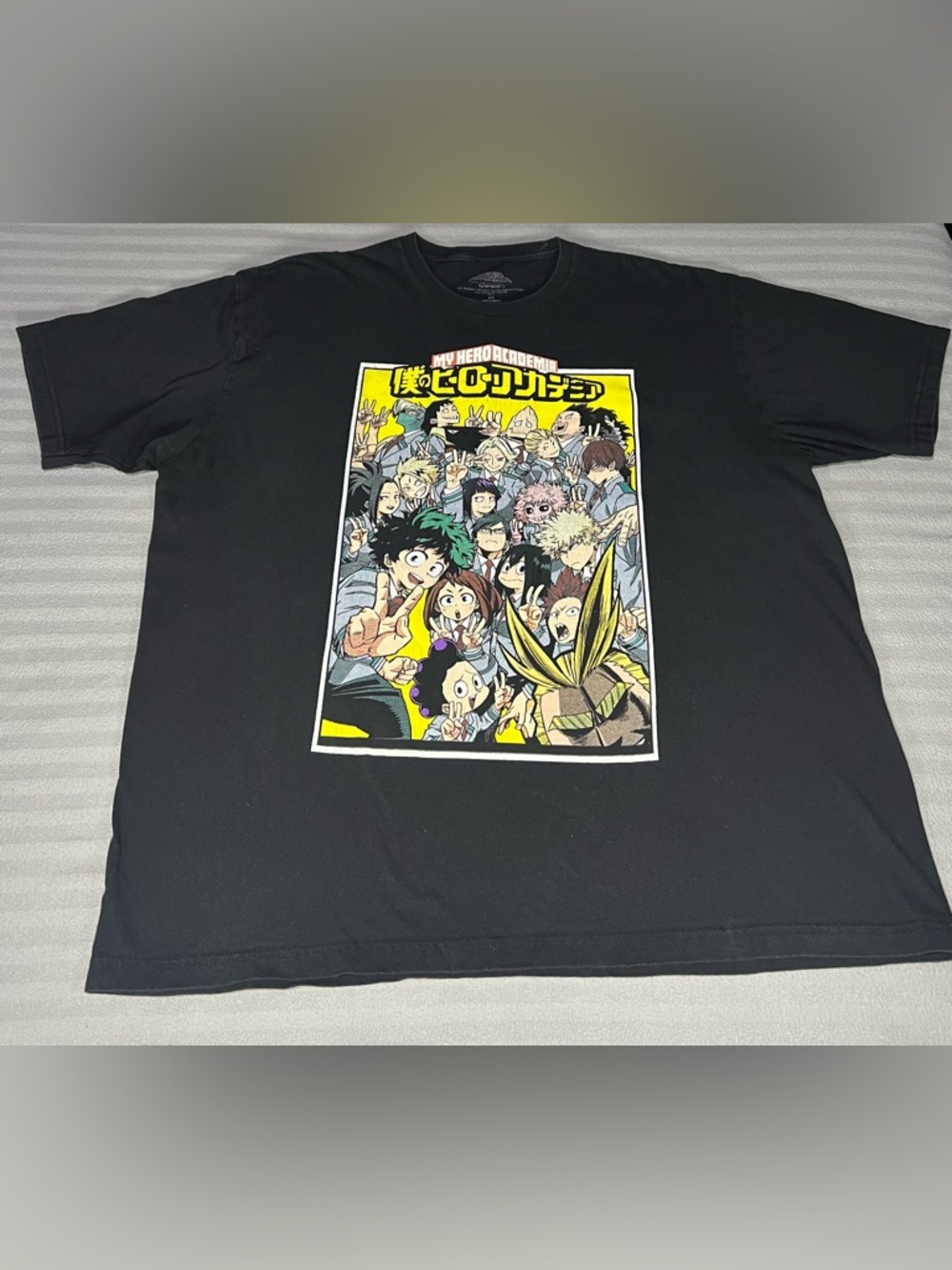 My Hero Academia Anime Manga Group Selfie Peace Sign Men's T-Shirt Size 2 XL